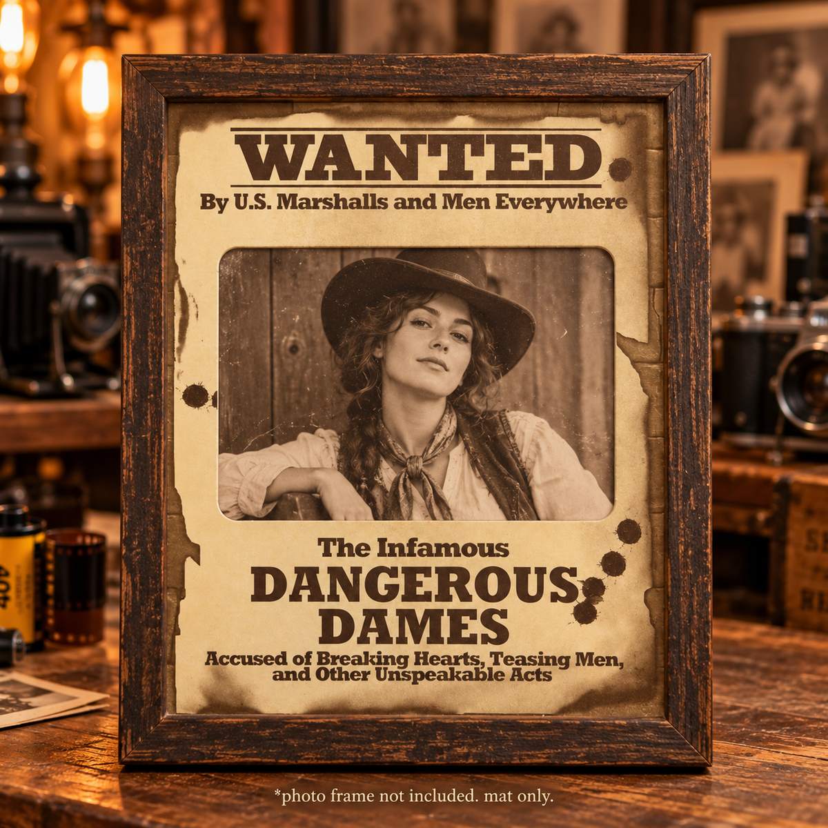 Dangerous Dames Wanted Poster Mat