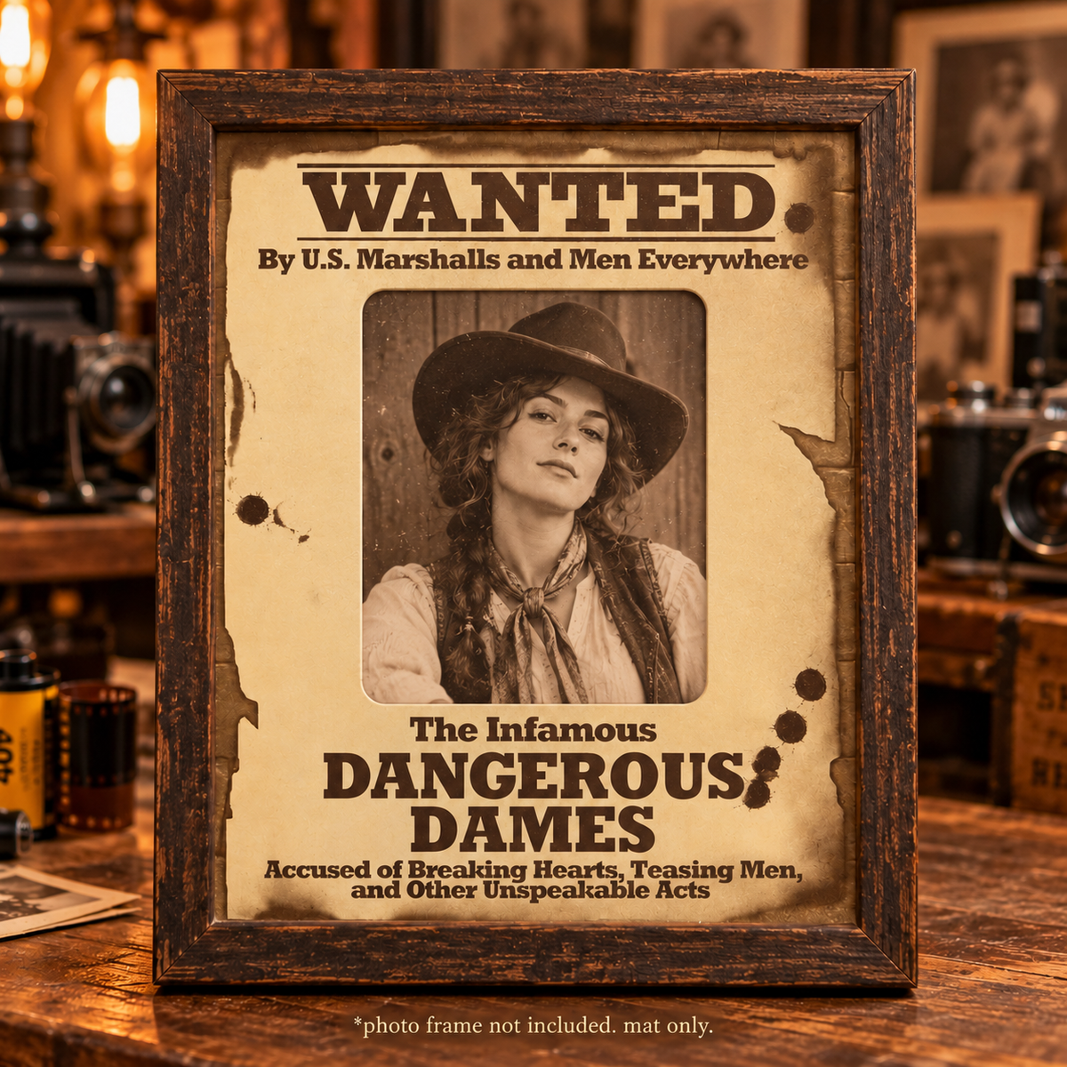 Dangerous Dames Wanted Poster Mat