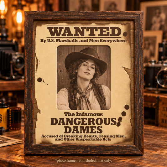Dangerous Dames Wanted Poster Mat