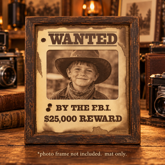 Wanted by the FBI Photo Mat